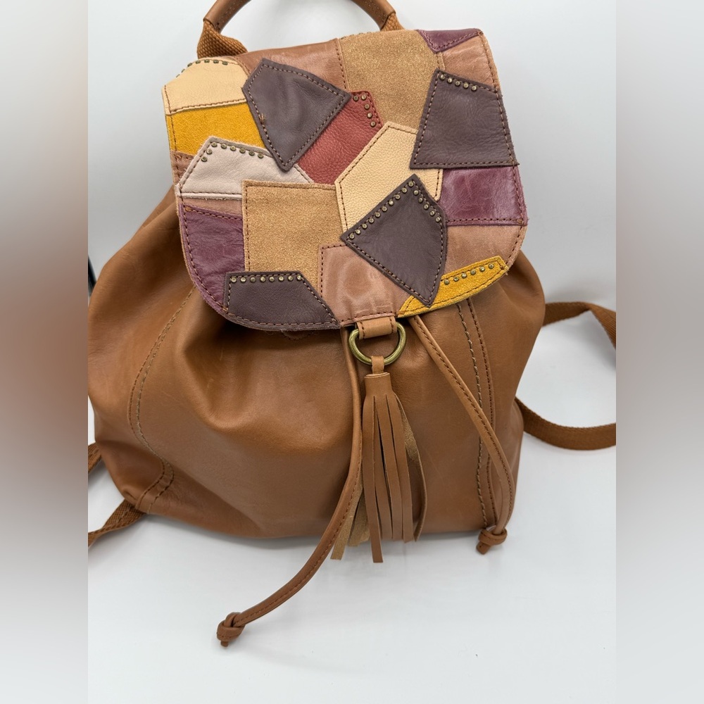 The Sak Patchwork Leather Drawstring Backpack